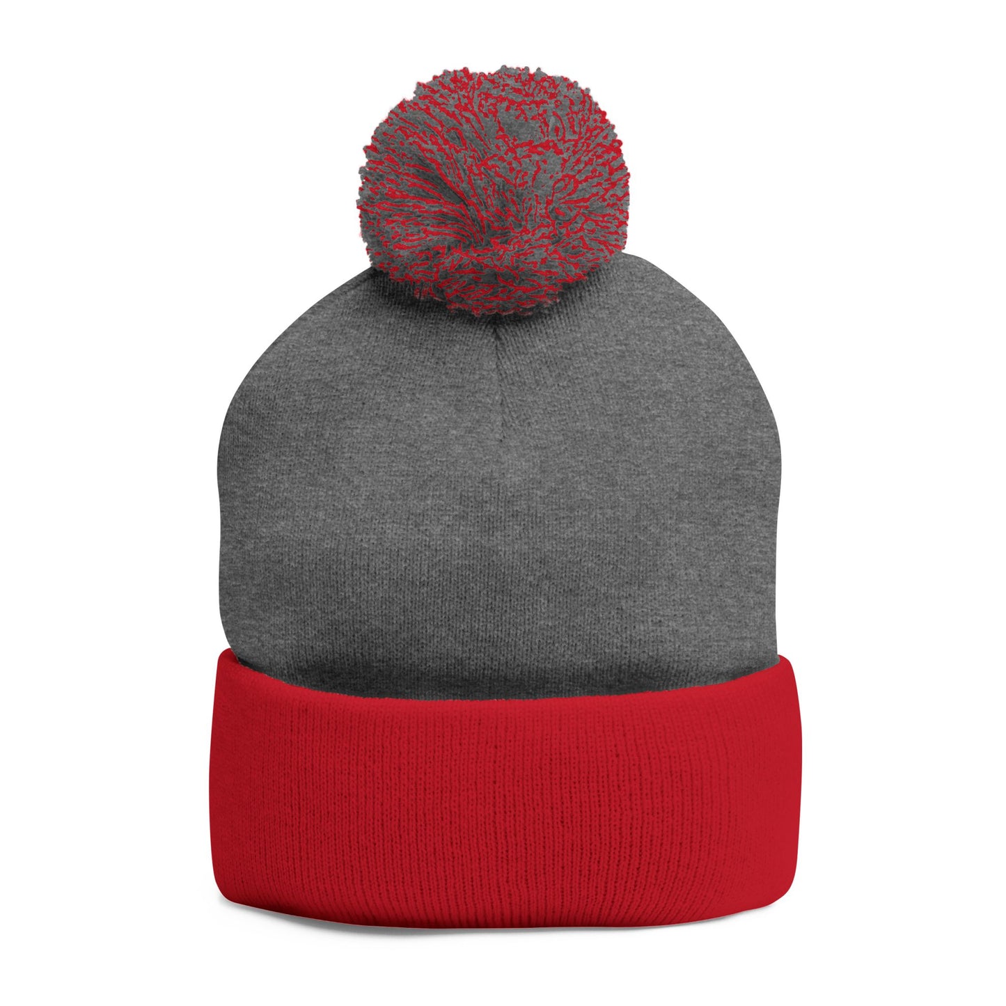 Cozy Pom-Pom Knit Cap | Embroidered Gift for Winter, Holiday, Christmas, Beanie for Him/Her, Cute Warm Accessory