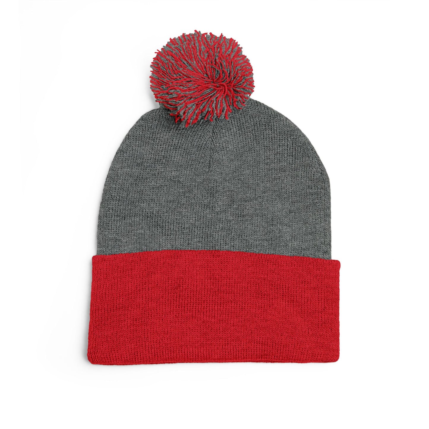 Cozy Pom-Pom Knit Cap | Embroidered Gift for Winter, Holiday, Christmas, Beanie for Him/Her, Cute Warm Accessory
