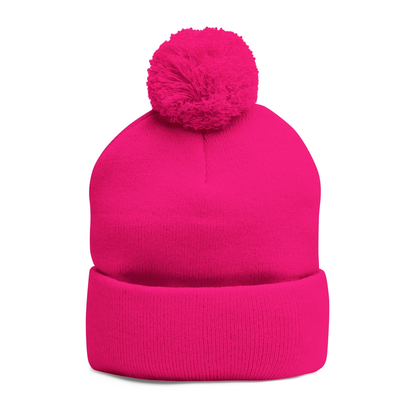 Cozy Pom-Pom Knit Cap | Embroidered Gift for Winter, Holiday, Christmas, Beanie for Him/Her, Cute Warm Accessory