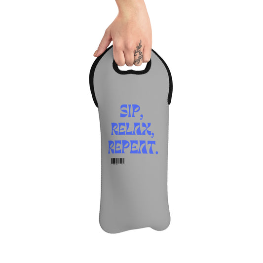 Sip, Relax, Repeat Wine Tote Bag | Wine Gift Carrier, Vineyard Accessories, Wine Lover Gift, Picnic Essential, Stylish Wine Carrier